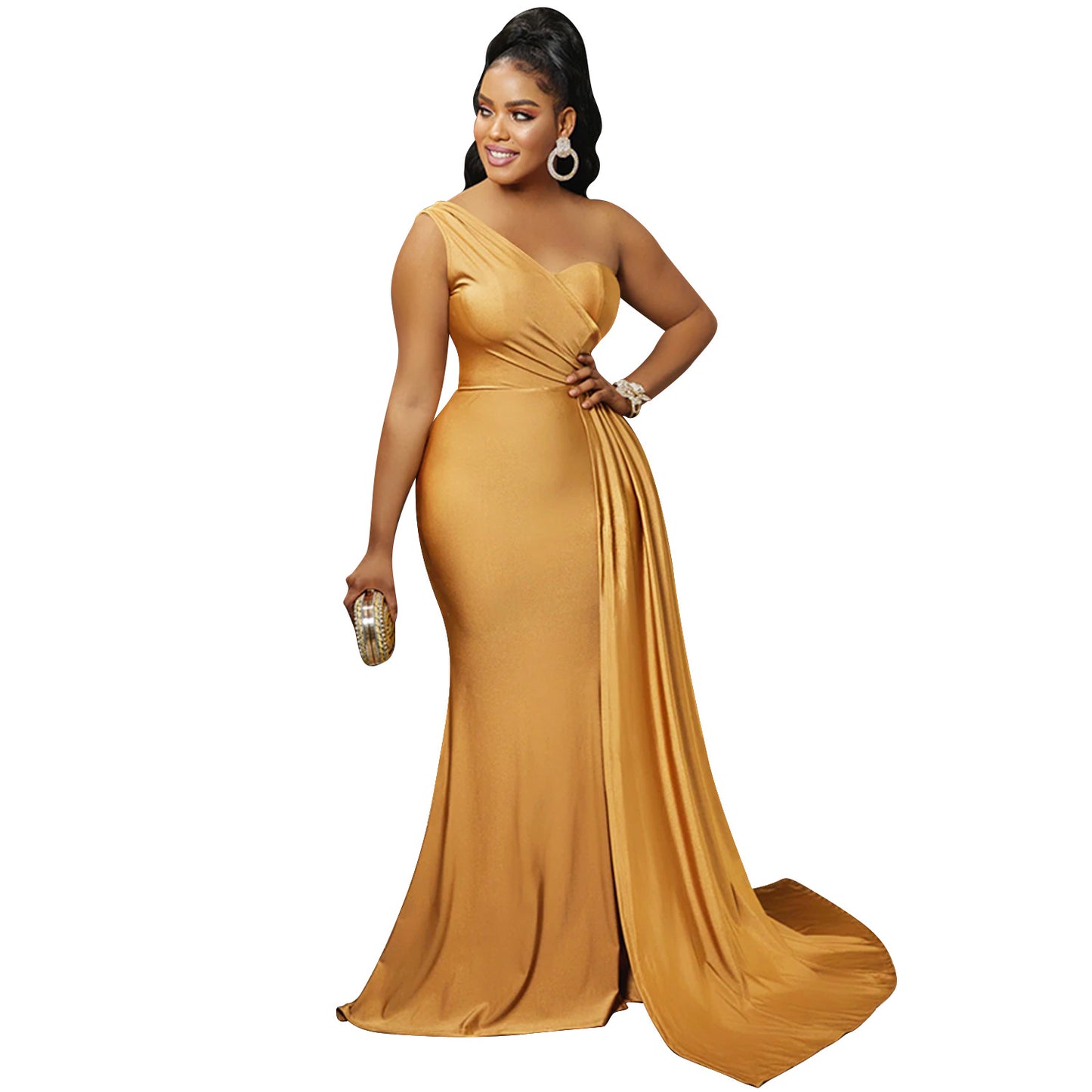 Women's Fashion Solid Color Party Tight Sleeve Dress Dresses