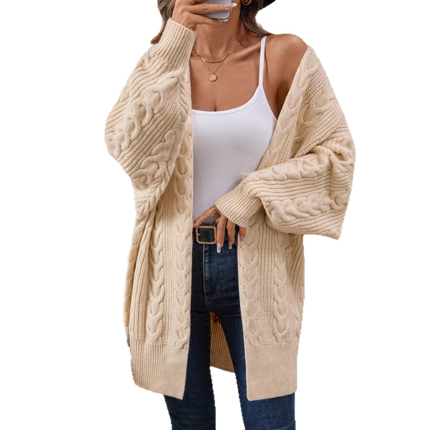 Women's Mid-length Knitted Retro Fashion Thick Loose Sweaters
