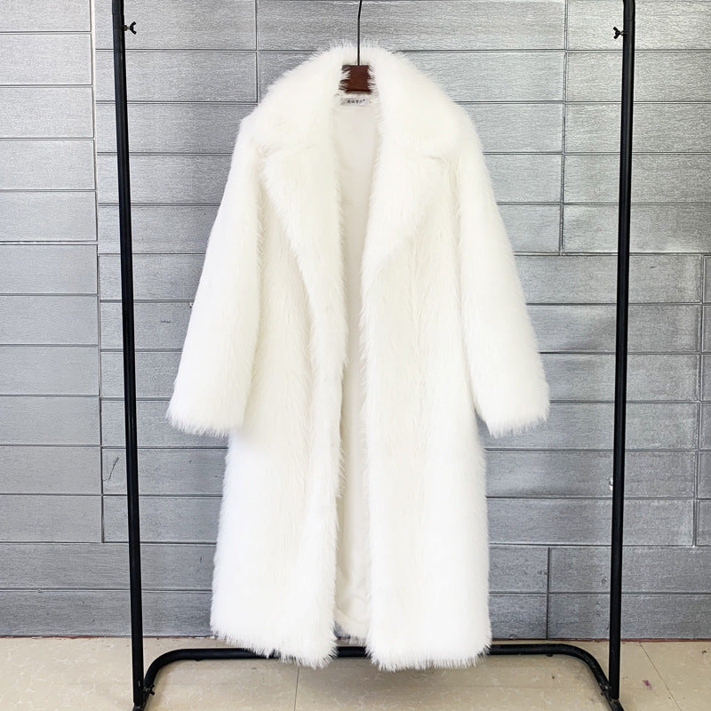 Faux Fox Fur Imitation Long Below The Coats