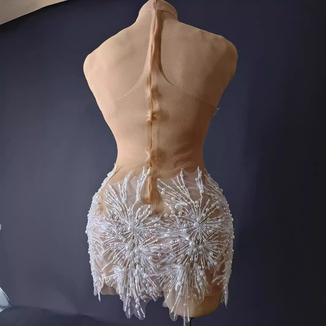 Halter Slip Dress Modify Street Style Skin Color Sexy Dresses