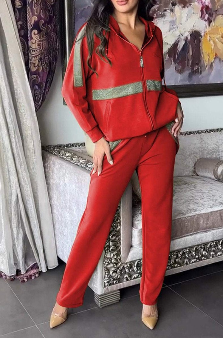 Comfortable Casual Long Sleeve Trousers Set Suits