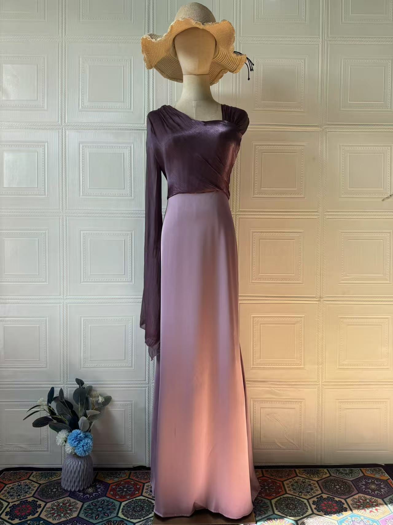 Women's Spring Luxury Soft Elegant Single Long Dresses