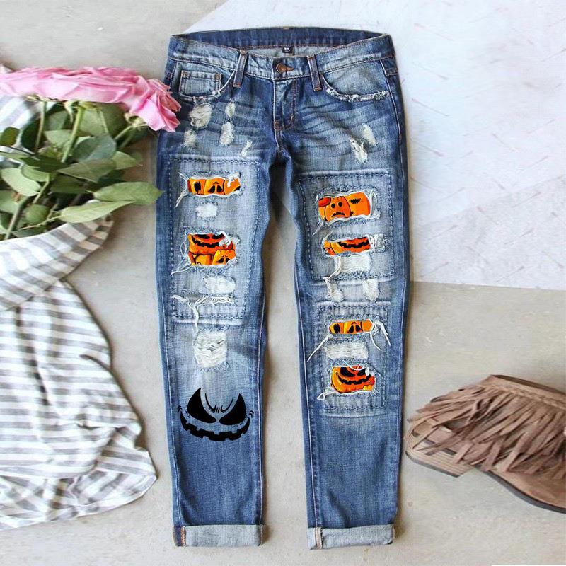Women's Pretty Popular Ripped Casual Cropped Jeans