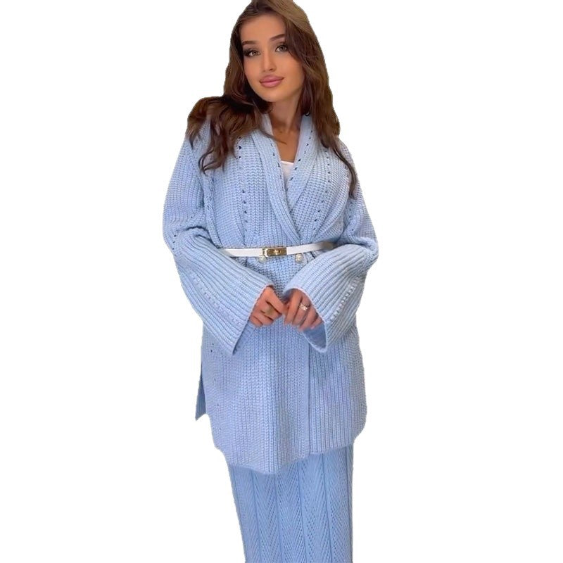 Graceful Unique Nightgown Knitted Dress Slimming Sweaters