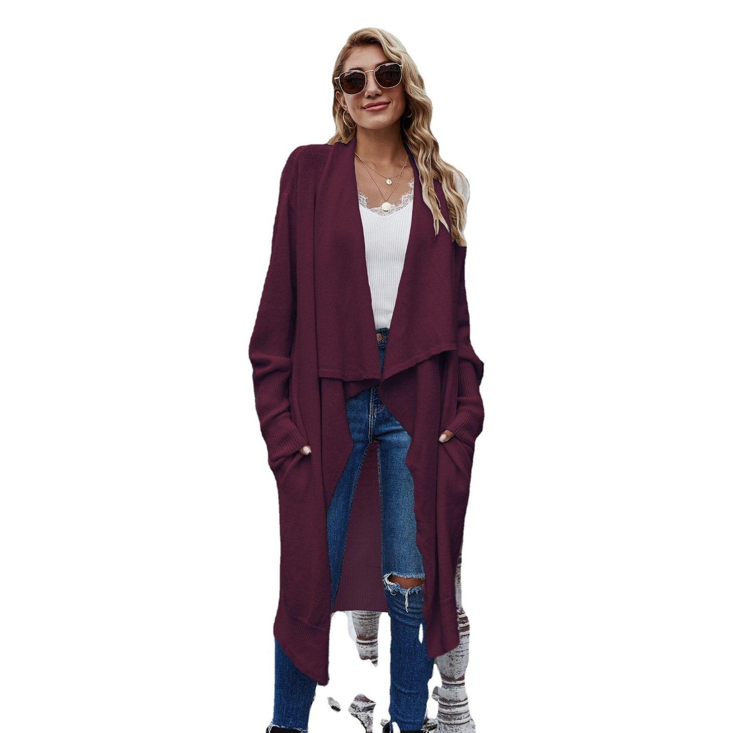 Women's Winter Long Personality Fashion Ol Knitted Knitwear