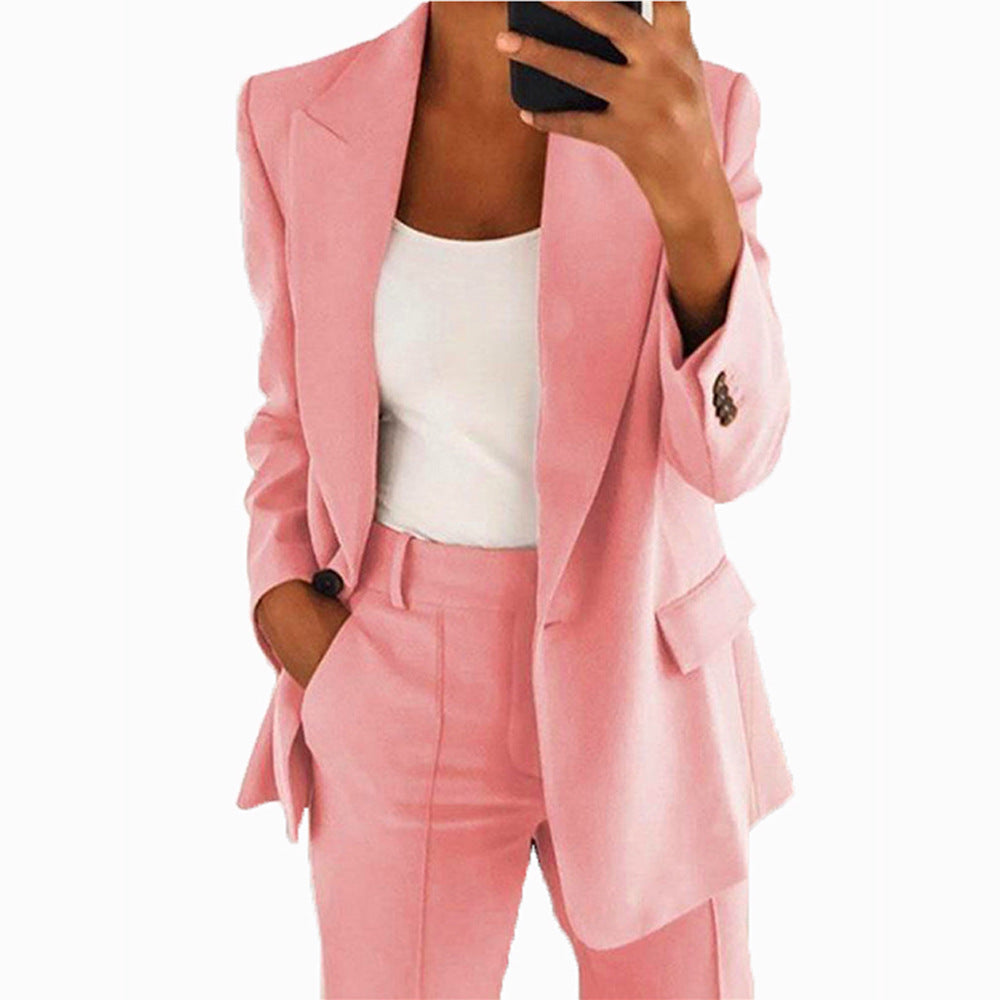 Women's Fashion Polo Collar High-grade Slim Fit Blazers