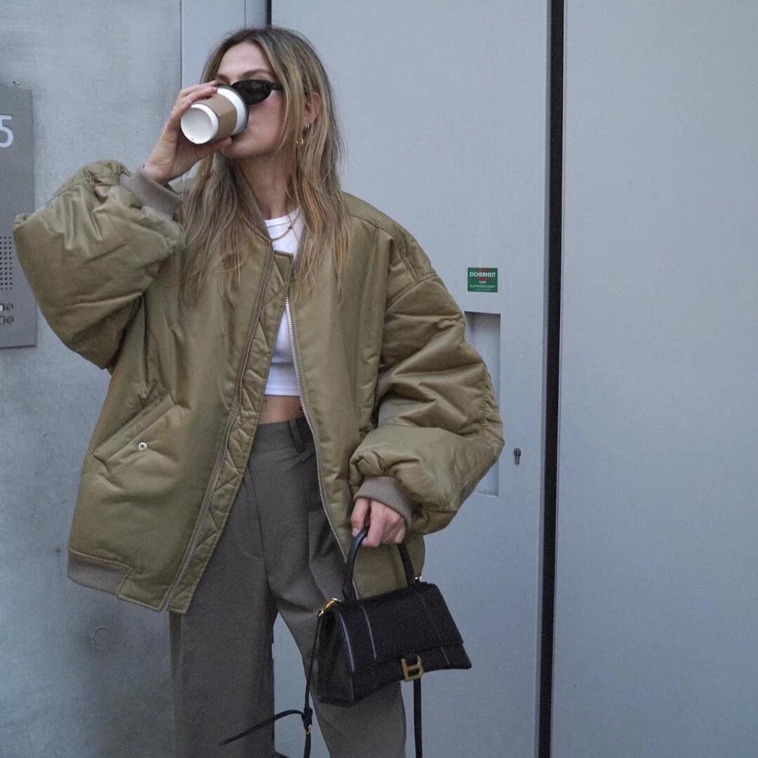 Women's Pretty Stylish Vintage Zipper Pilot Jackets