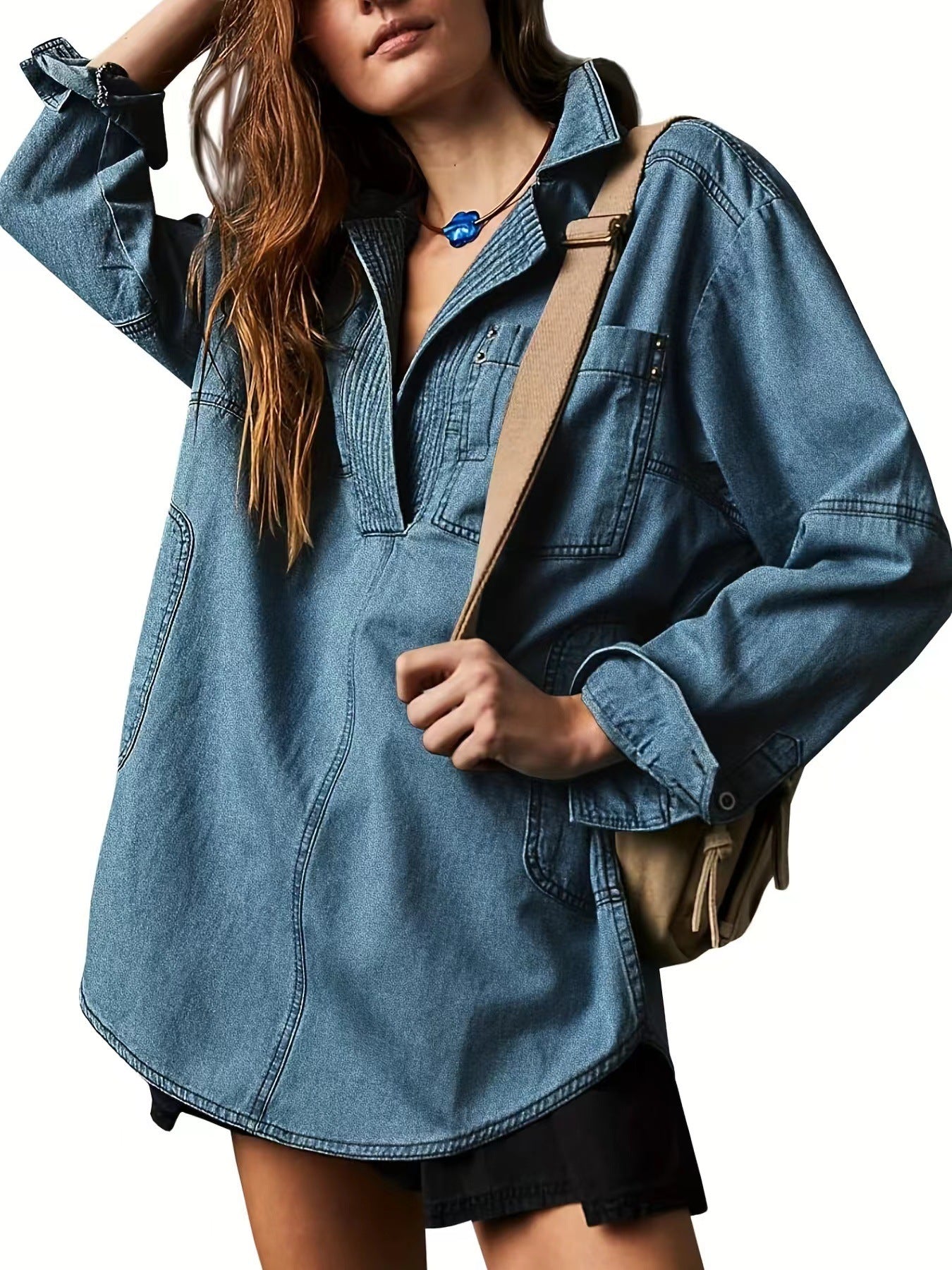 Glamorous Denim Long-sleeved Fashion Design Casual Jackets