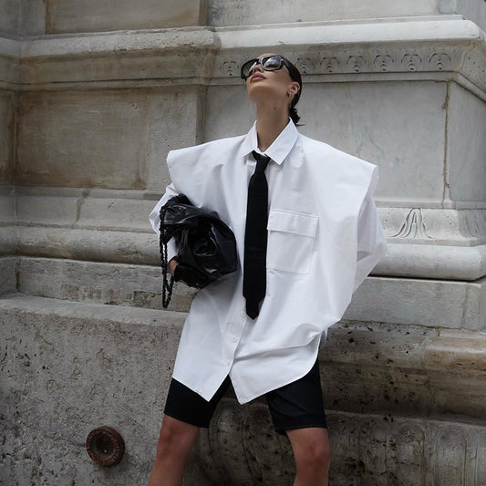 Women's Wear Long Sleeve Lapel Shirt Design Sense Niche Blouses