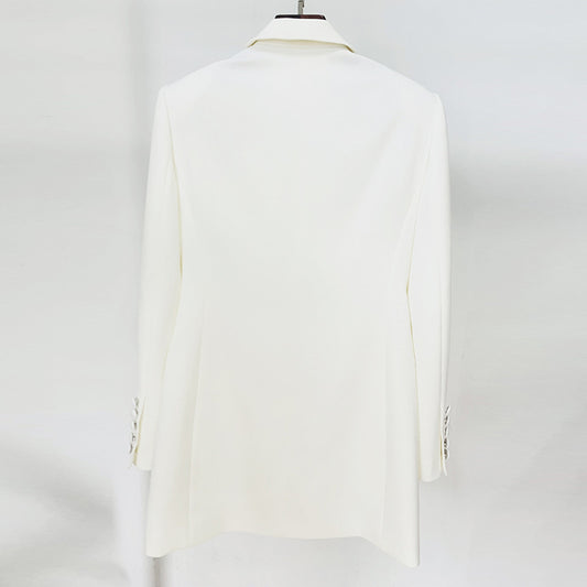 Trendy Handmade Gorgeous Beads Rhinestones Slim Blazers