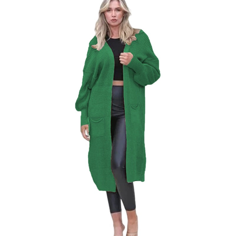 Women's Knitted Winter Set Loose Pockets Long Knitwear