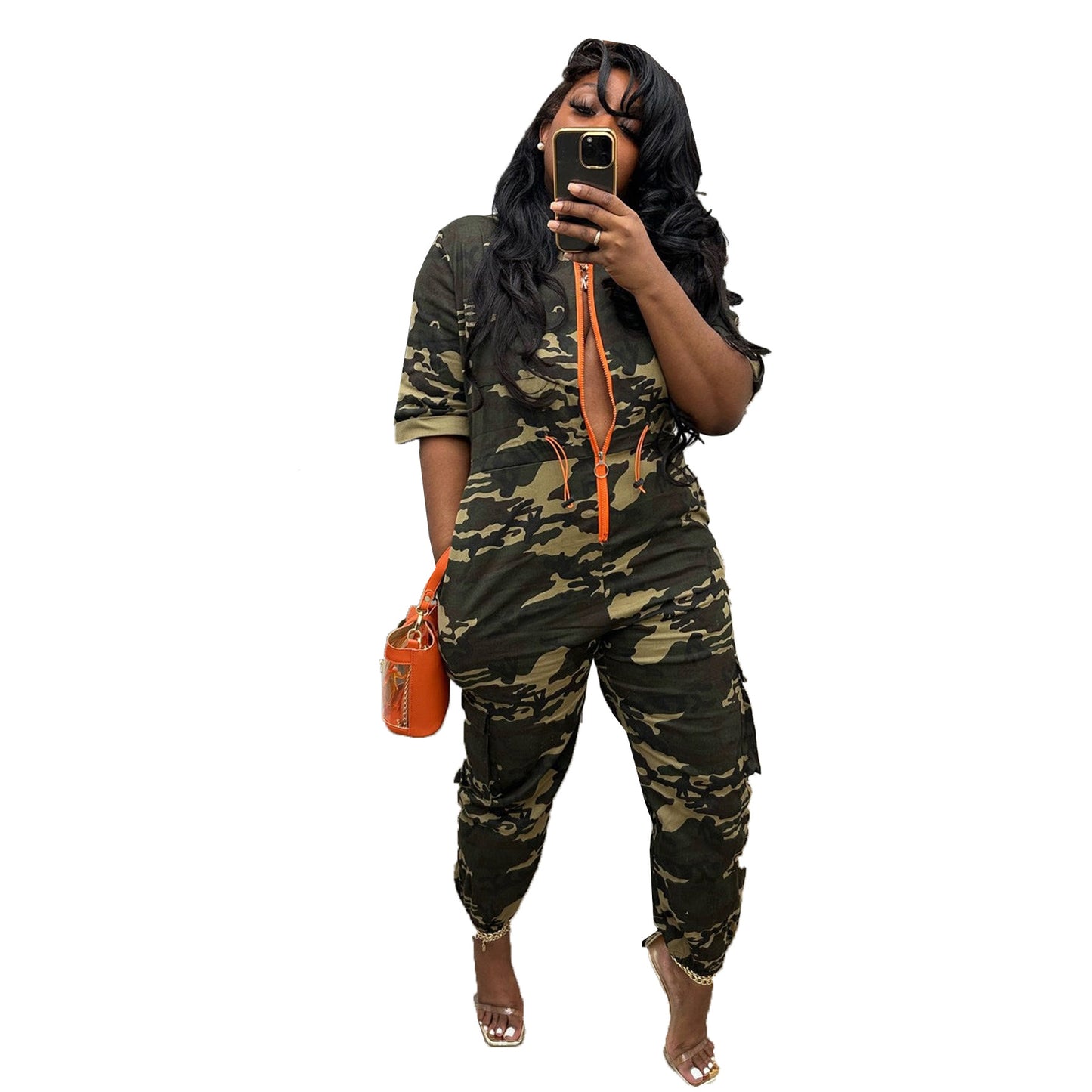 Attractive Innovative Beautiful Fashion Camouflage Denim Jumpsuits