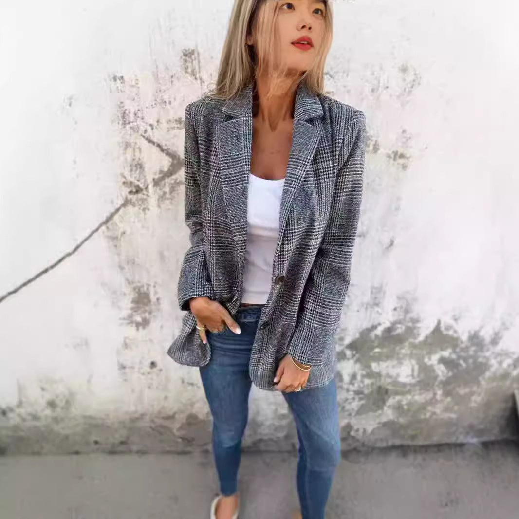 Women's Unique Casual Fashion Retro Lapel Blazers
