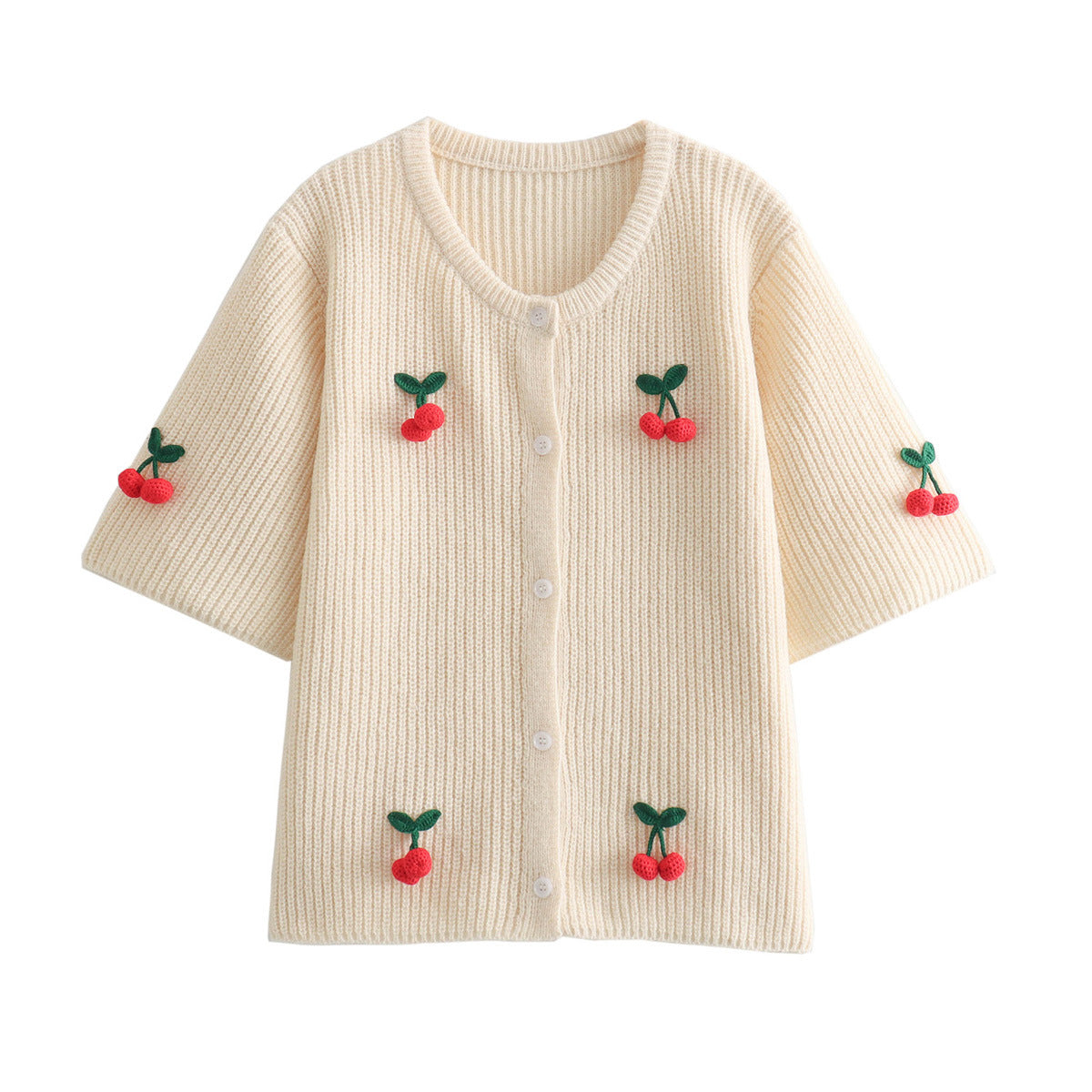 Women's Summer Cherry Decorative Knitted For Sweaters