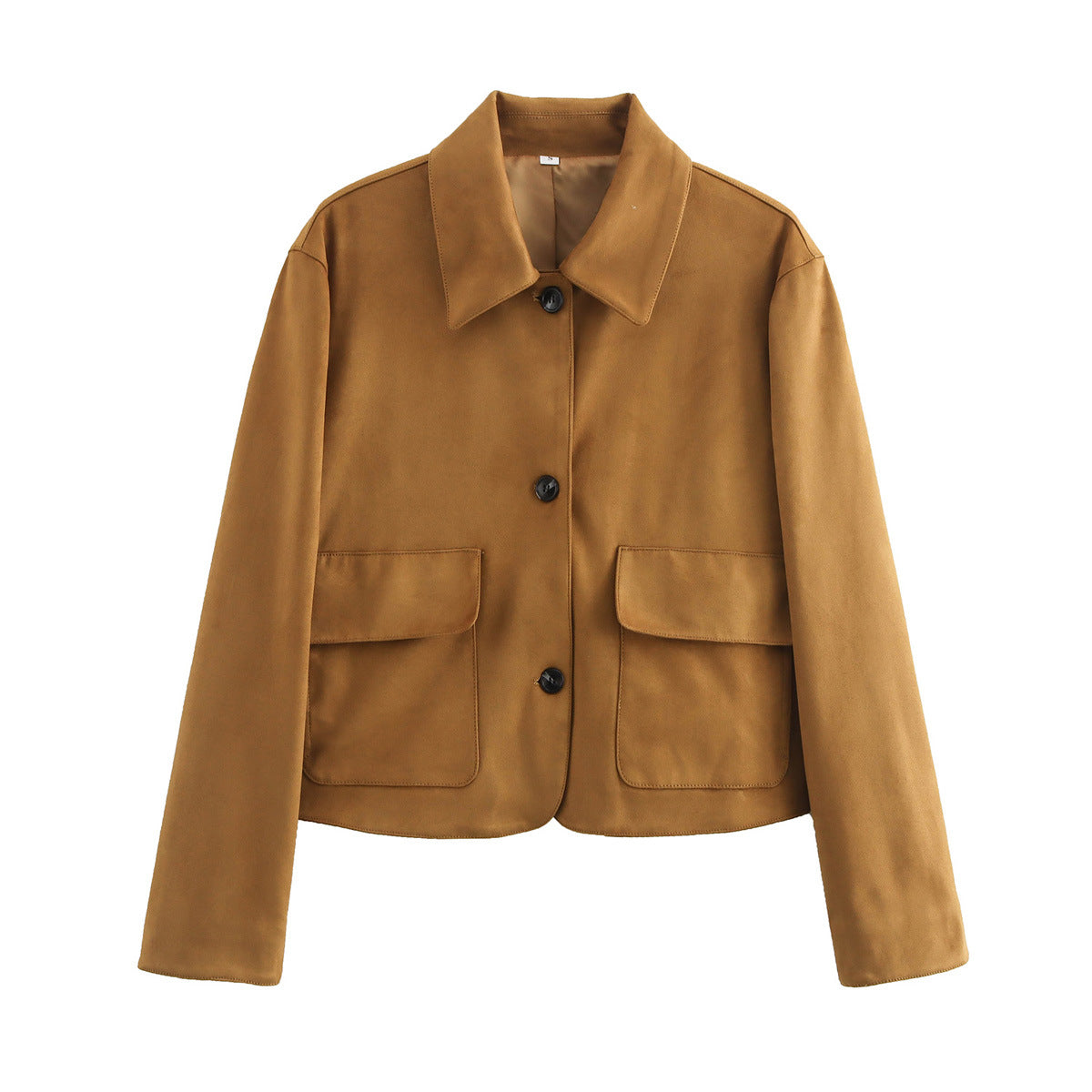 Autumn Suede Casual Loose Solid Color Jackets
