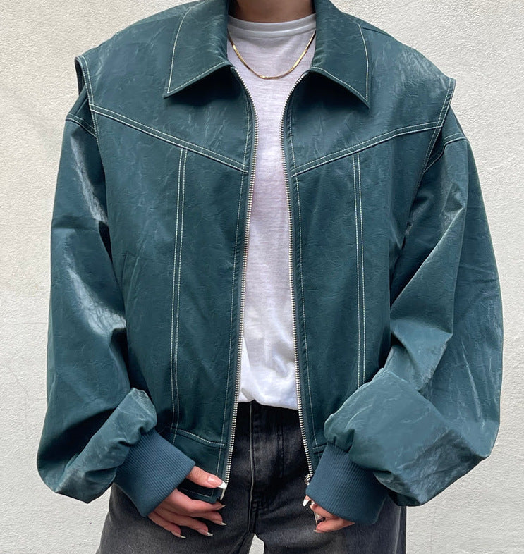 Women's Fashion Loose Lapel Long Sleeves Retro Jackets