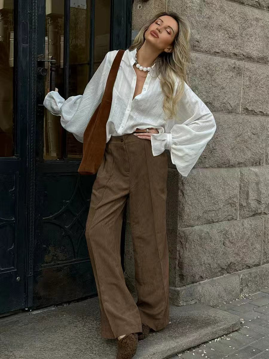 Women's Waist Slimming Casual Loose Fashion Outerwear Idle Style Pants
