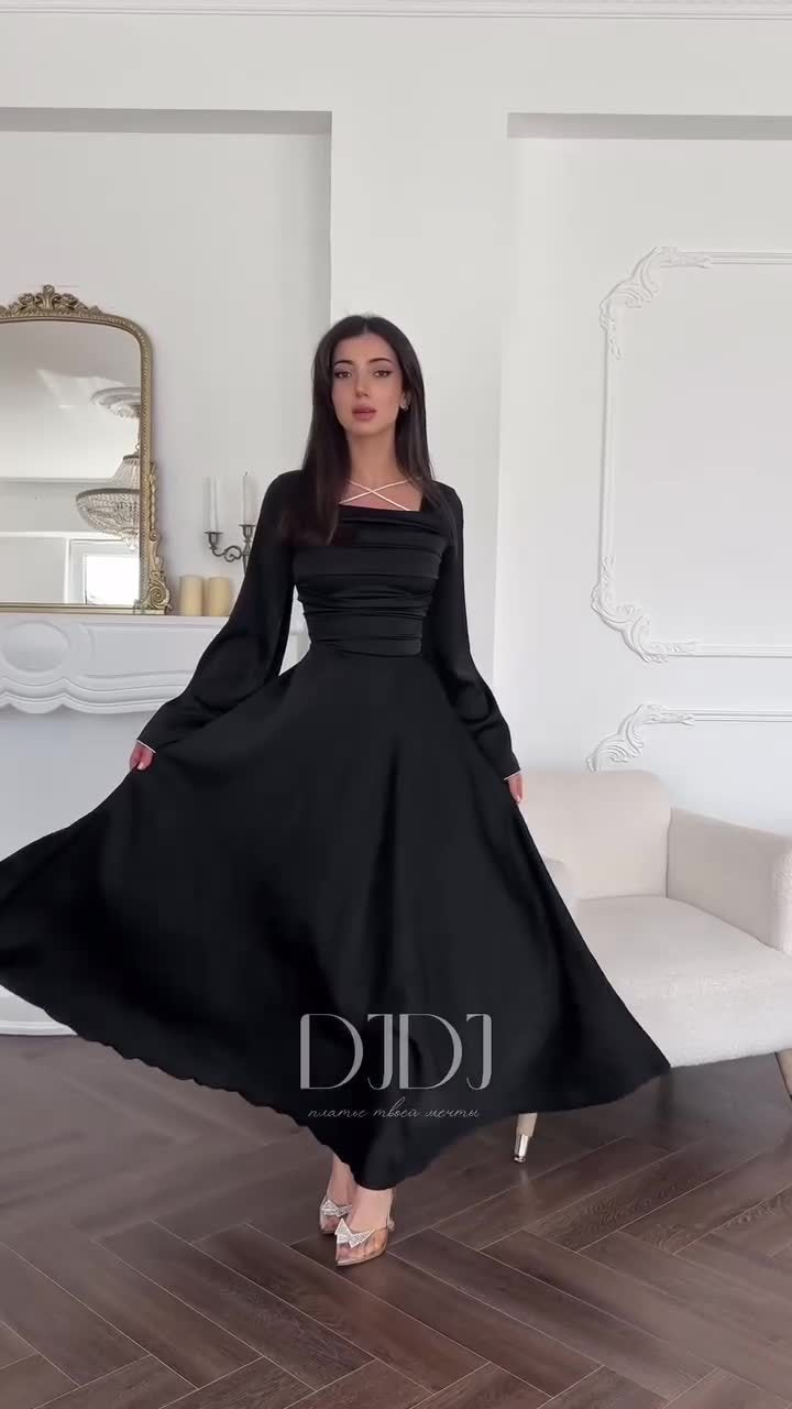 Women's Summer Retro Elegance Long Sleeve Dress Dresses