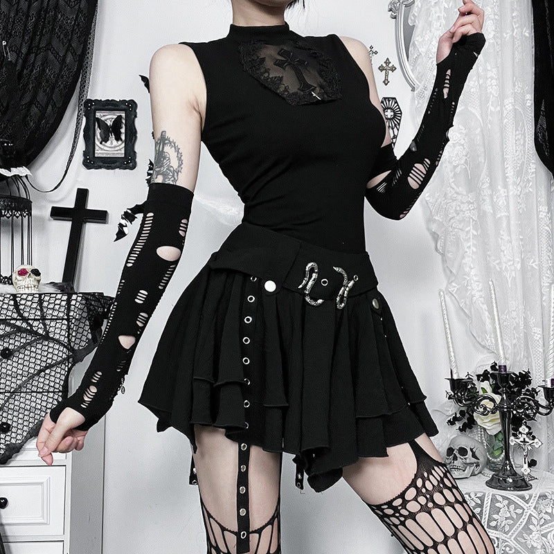 Women's Goth Style Irregular Heavy Metal Retro Skirts