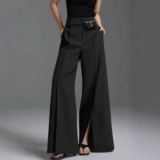 Women's Source High Waist Slit Design Sense Pants