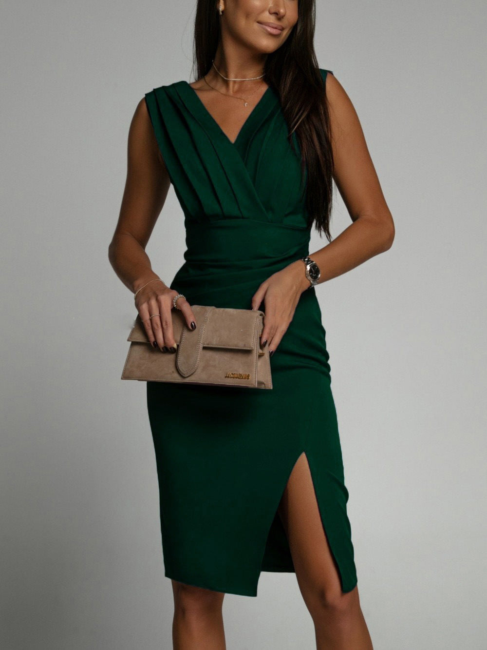Women's Summer Long Sleeveless Split High Waist Dress