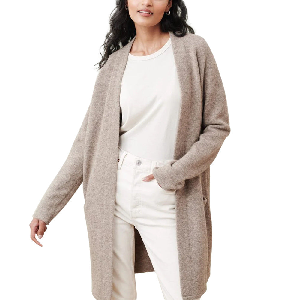 Elegant Solid Color Ladies Fashionable Knitted Sweaters