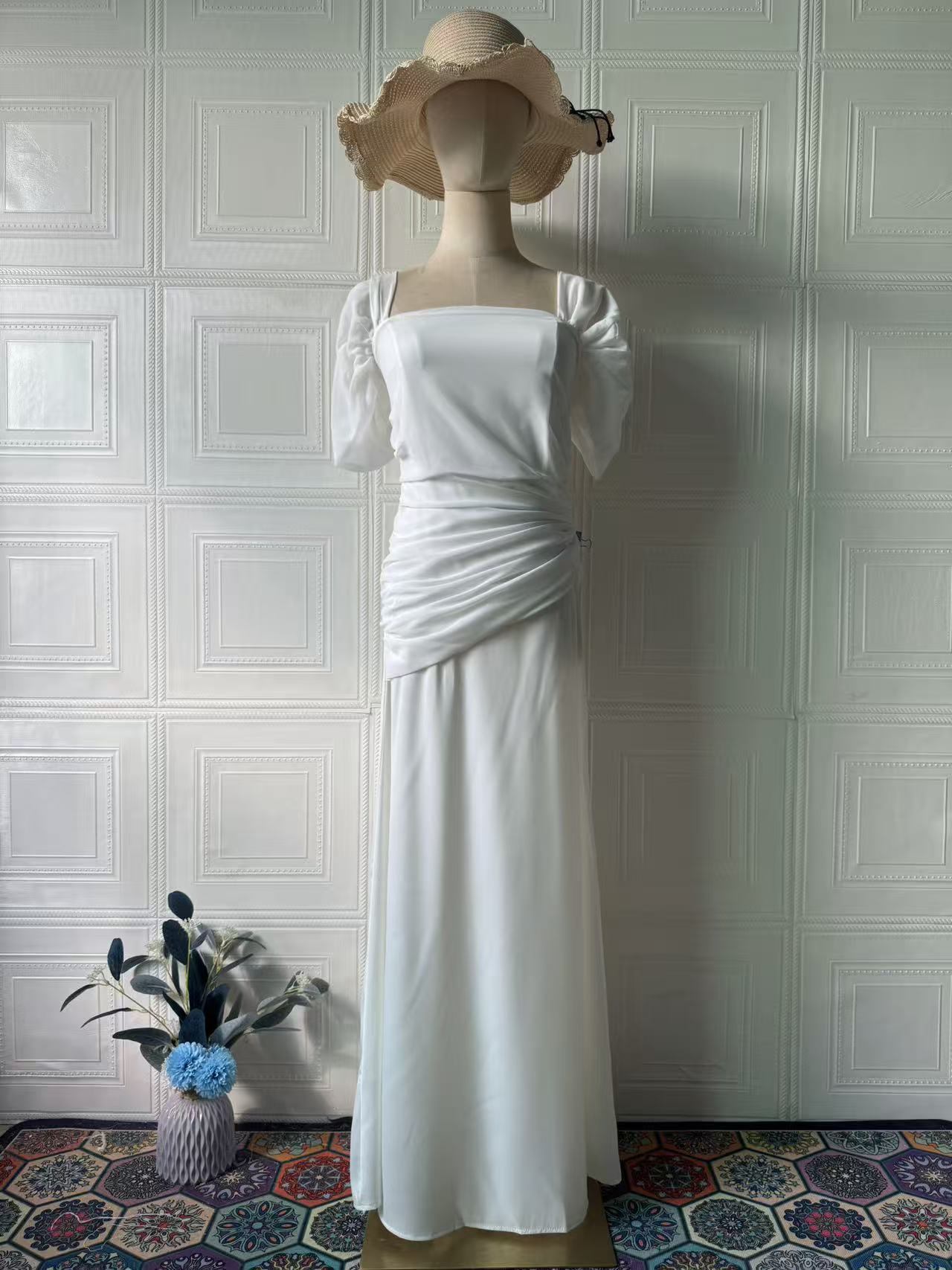 Women's Spring Gorgeous Noble Elegant Short-sleeved Dress Dresses