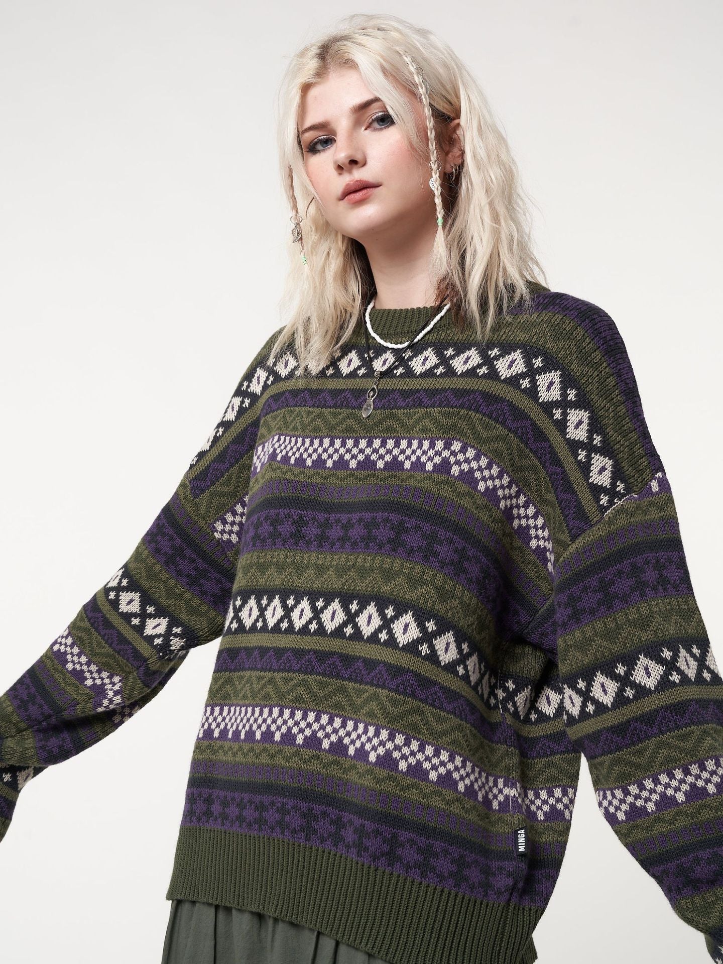 Women's Autumn Loose Slimming Casual Fashion Color Knitwear