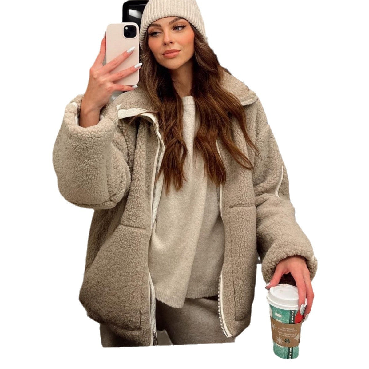 Women's Fashion Loose Personal Leisure Outdoor Zipper Jackets