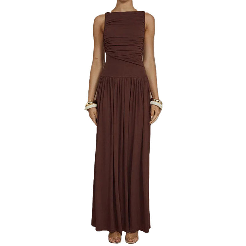 Women's Dress Fashion Elegant Solid Color Slim Dresses