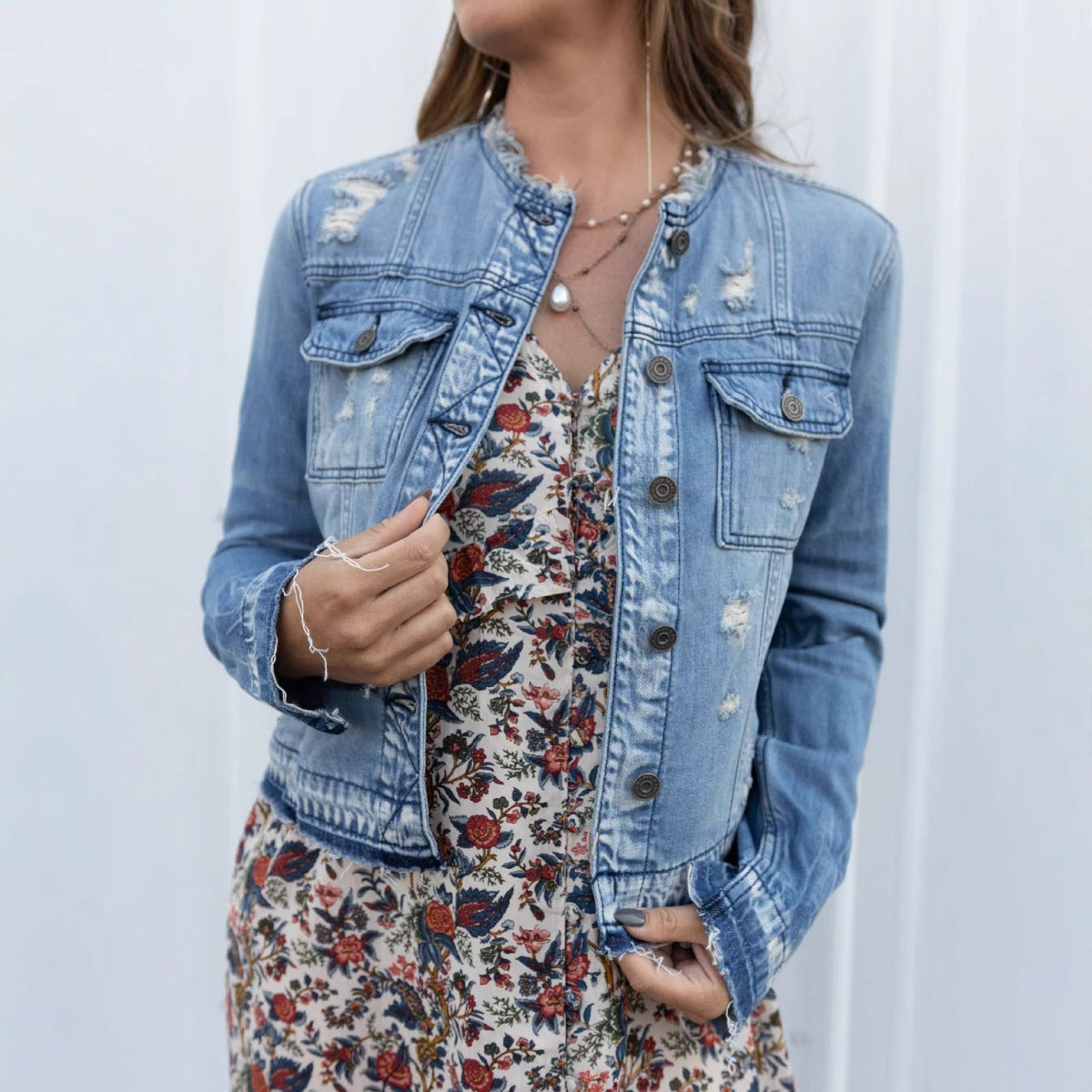 Women's Spring Long Sleeve Retro Denim For Jackets