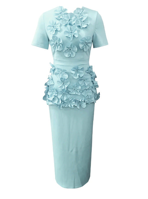 Flower Stitching Two-piece Round Neck Pullover Suits