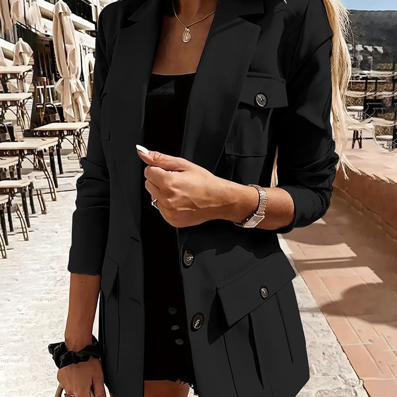 Women's Solid Color Elegant Long Sleeve Small Blazers