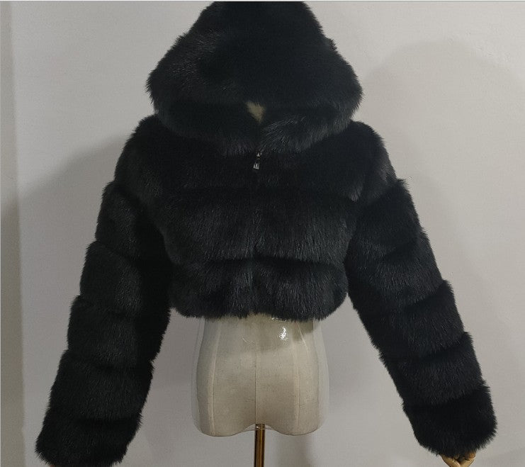 Women's Fur Imitation Warm Hooded For Coats