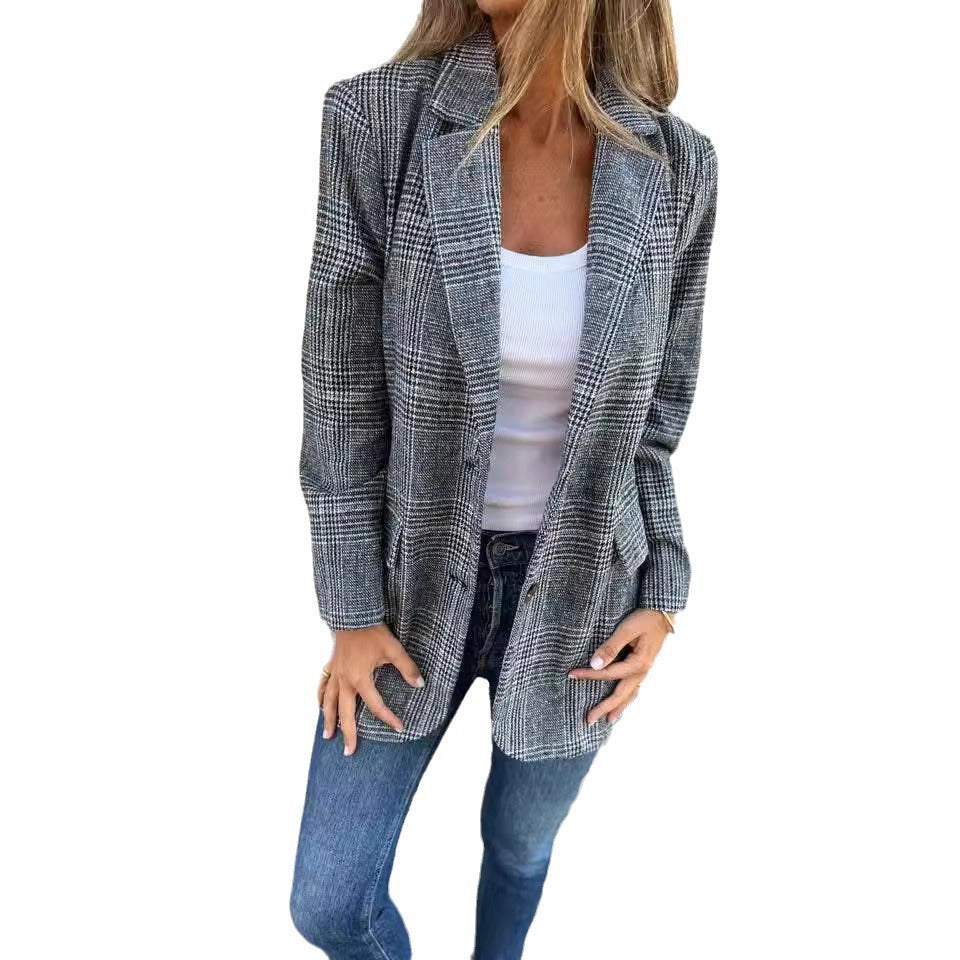 Women's Unique Casual Fashion Retro Lapel Blazers