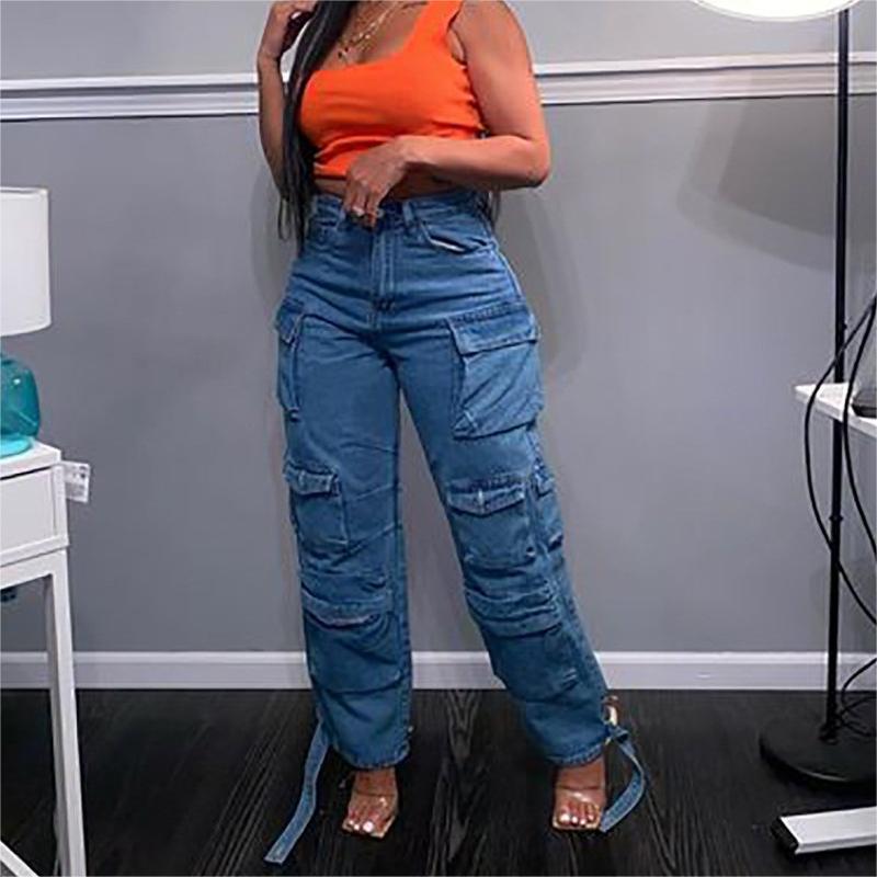 Women's Casual Creative Trendy Washing Overalls Jeans