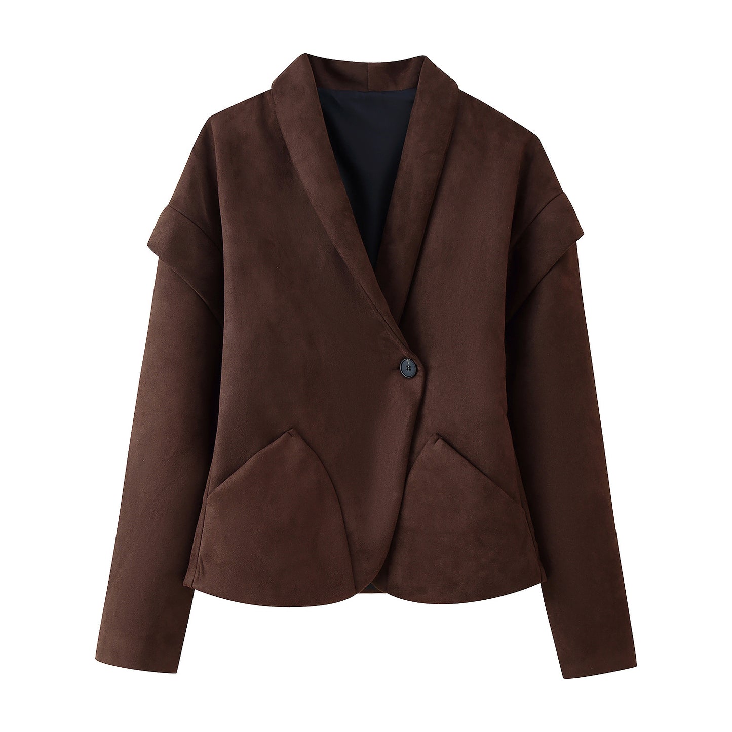 Women's Fashion Casual Locomotive Style Turn-down Collar Coats