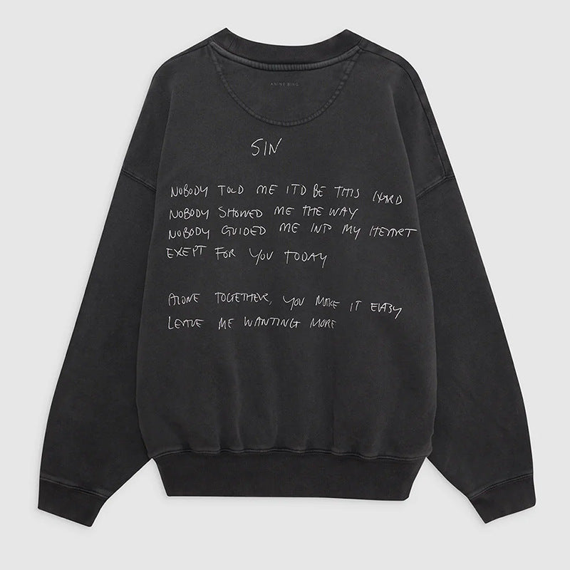 Women's Spring North American Niche Iti Letter Sweaters