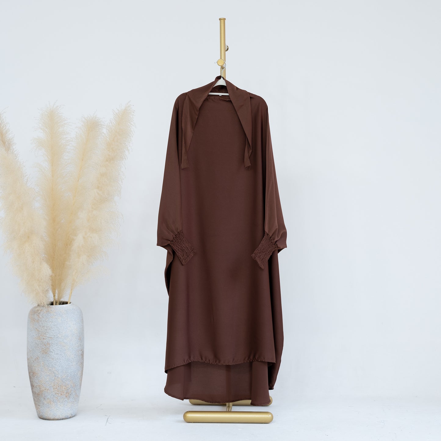 Turkish Swing Solid Color Robe Dress Dresses