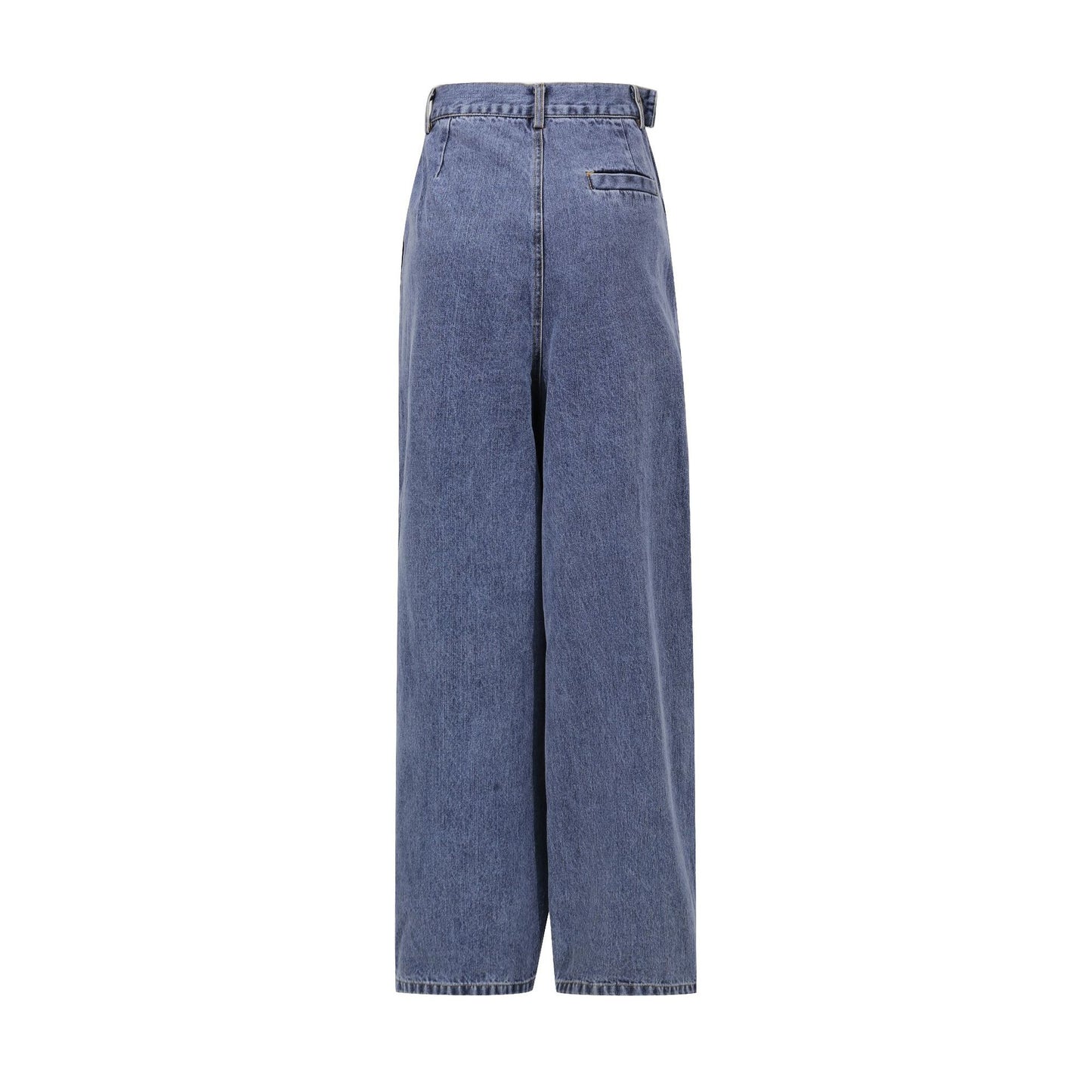 Women's Fashion Personality Summer Trendy Pleated Stitching Jeans