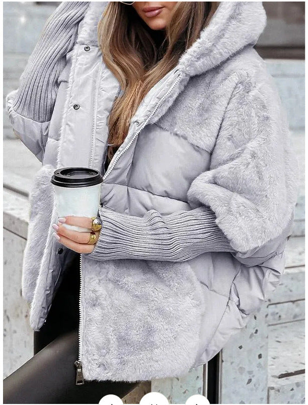 Women's Casual Loose Stitching Down Cotton Jackets