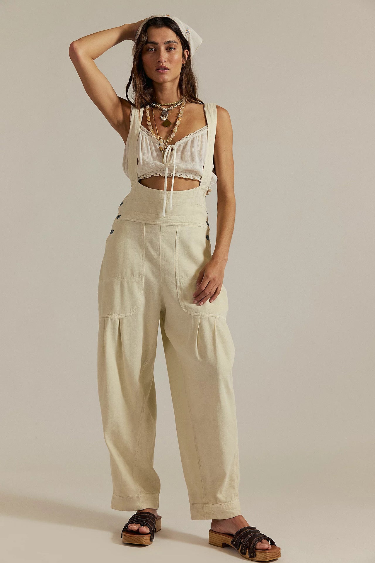 Women's Loose Casual Side Pocket Sleeveless Denim Jeans