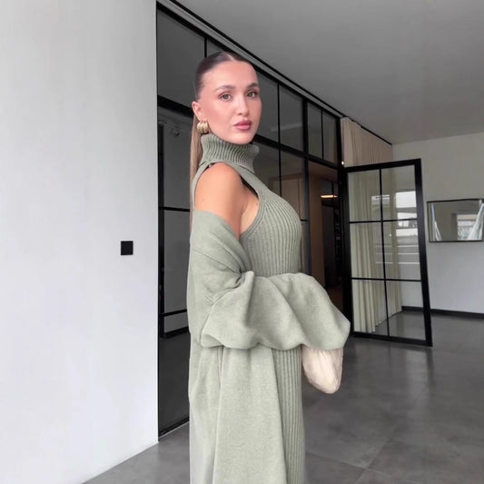 Women's Autumn Idle Style Elegant Soft Long Sleeve Dress Dresses