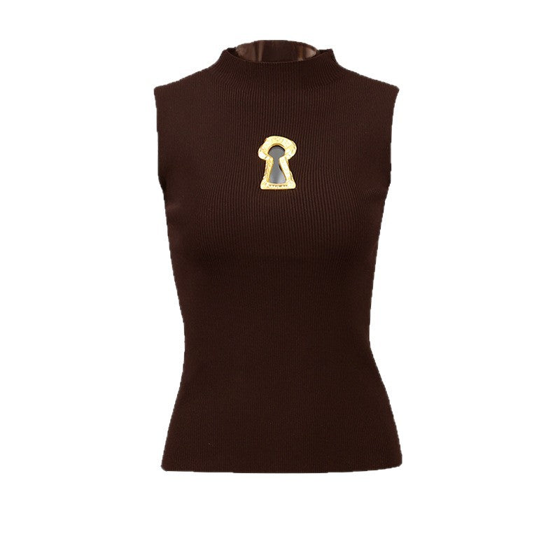 Autumn Fashion Design Sleeveless Simple Comfortable Tops