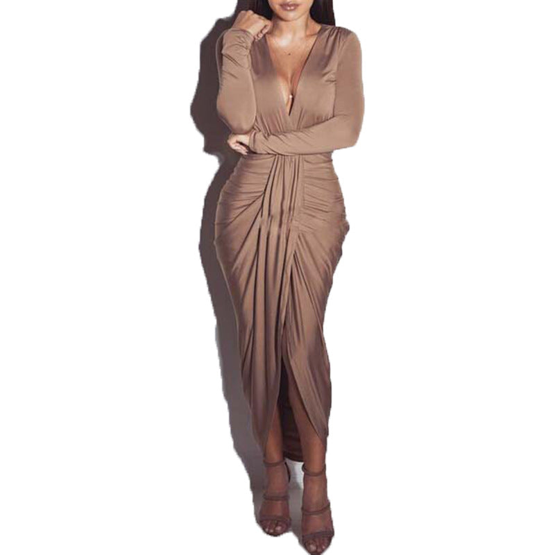 Women's Sexy Fashion Pleated Elegant Nightclub Long Skirts