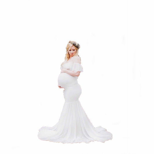 Women's Lace Trailing Sleeve Long Dress Graphy Dresses