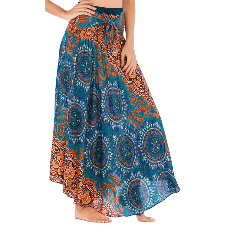 Casual Thai Beach Vacation Two-way Big Swing Belly Dress