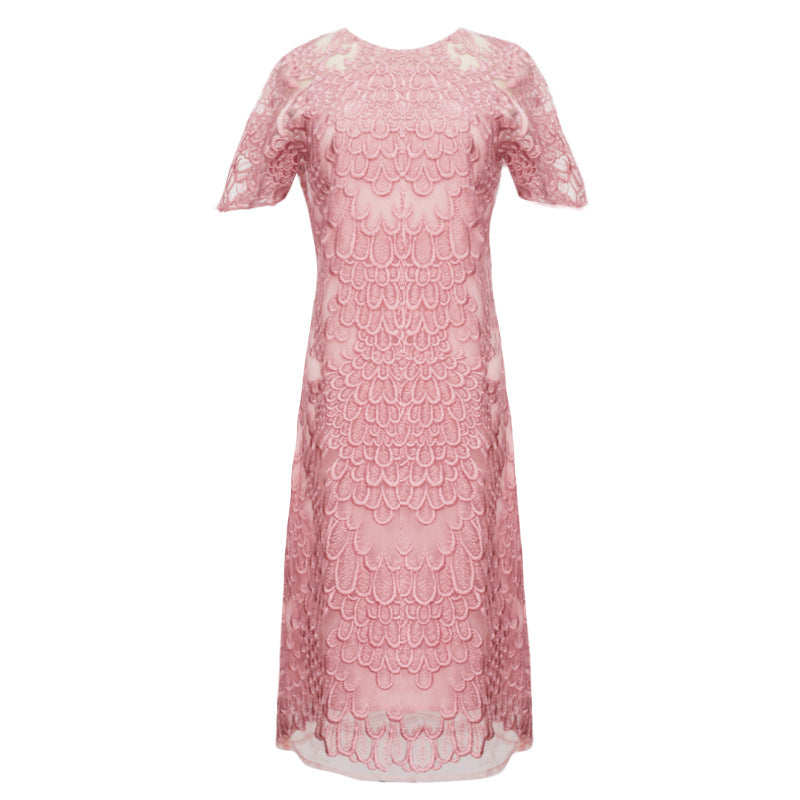 Large Dress Summer Embroidered Festive Mother-in-law Dresses