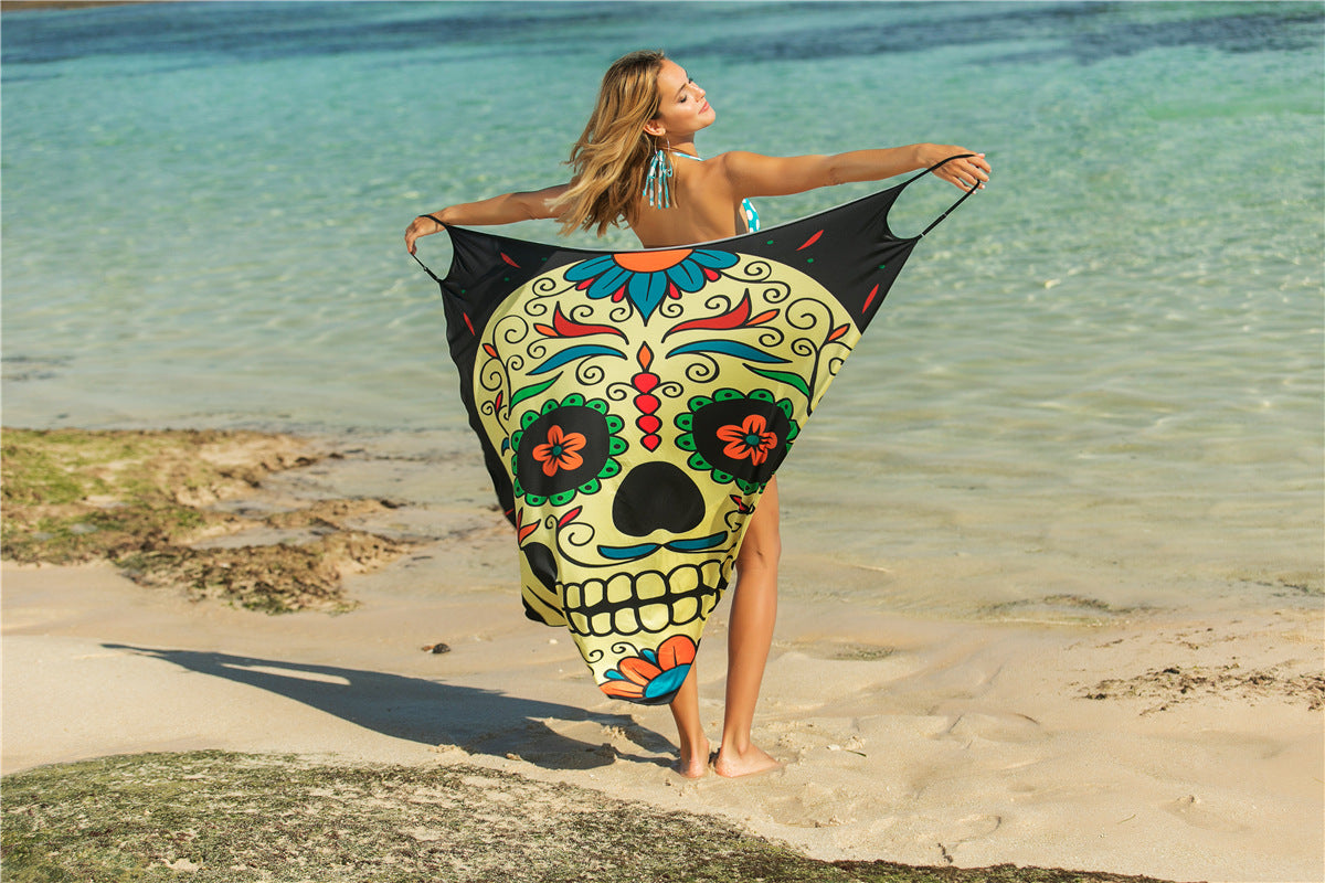 Animal Print Shawl Swimsuit Outer Lining Dresses