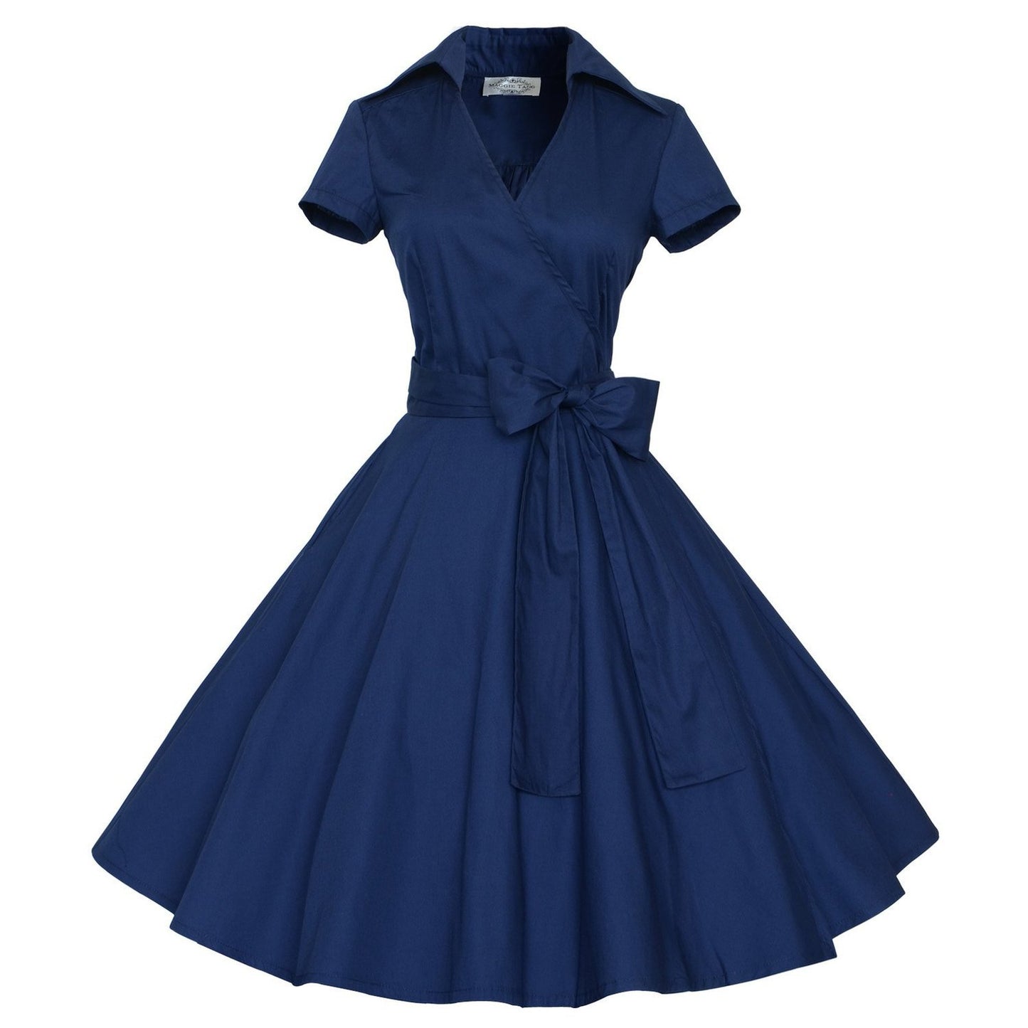 Women's Wide Hem Midi Dress Hepburn Style Dresses